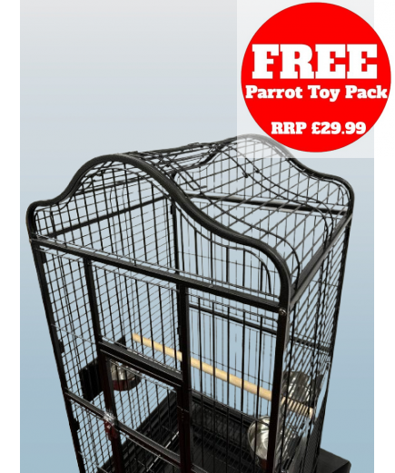 Parrot-Supplies Oakland Open Top Parrot Cage Black
